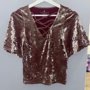 Velvet american eagle shirt